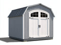 Abri de jardin - Bois - 250x195x235 cm - Gris-Blanc - Style grange