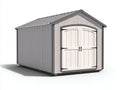 Abri de jardin - Bois - 245x190x220 cm - Gris clair-Blanc-Gris foncé - Style moderne