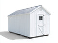 Abri de jardin - Bois - 260x180x225 cm - Blanc-Argenté - Style traditionnel