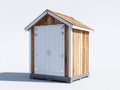 Abri de jardin - Bois - 165x120x215 cm - Bois naturel-Blanc-Gris - Style rustique