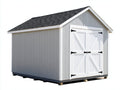 Abri de jardin - Bois - 305 x 244 x 256 cm - Gris clair-Blanc-Noir - Style traditionnel